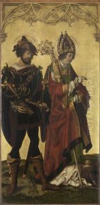 Die hll. Eustachius und Valentin Ruckseite: Hl. Rochus