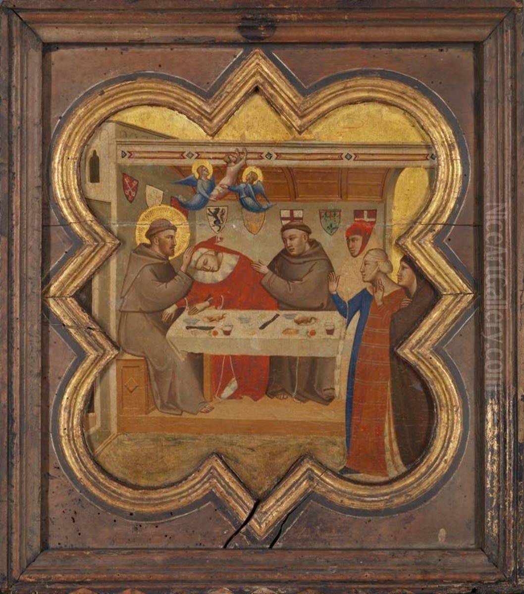 Tod des Edlen von Celano Oil Painting by Taddeo Gaddi