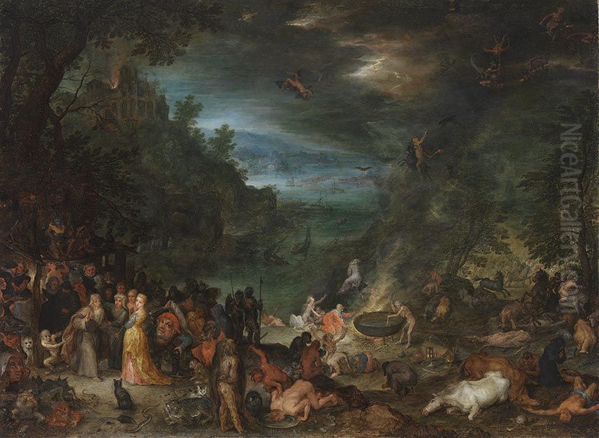 Versuchung des hl. Antonius Oil Painting by Jan Brughel