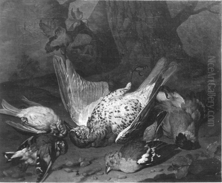 Vogeljagdbeute Oil Painting by Philipp Ferdinand de Hamilton