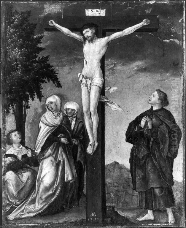 Christus am Kreuz Oil Painting by Michael Ostendorfer
