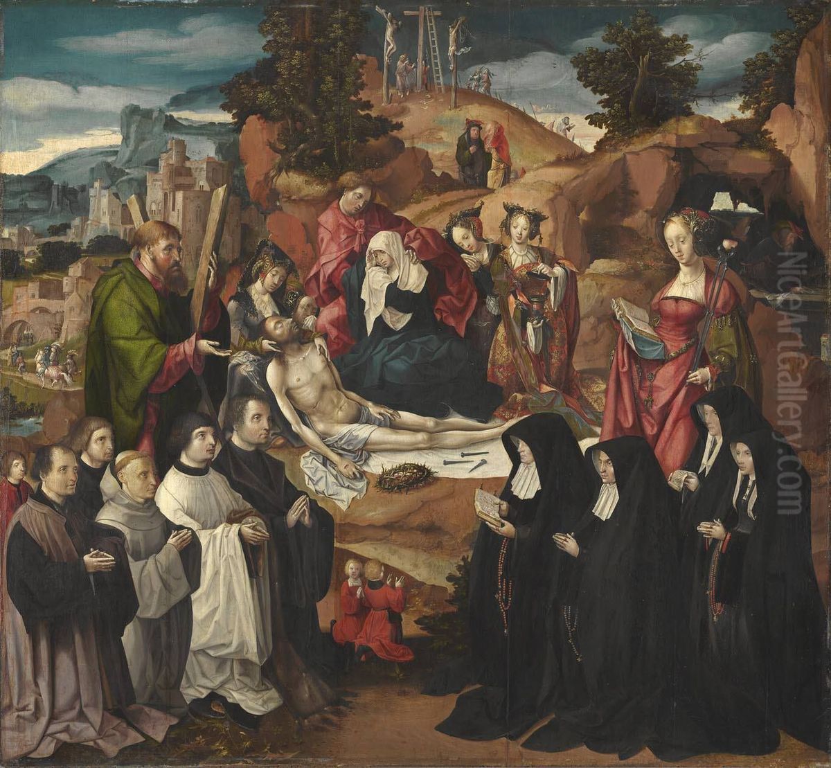 Beweinung Christi Oil Painting by Cornelis Engebrechtsz.