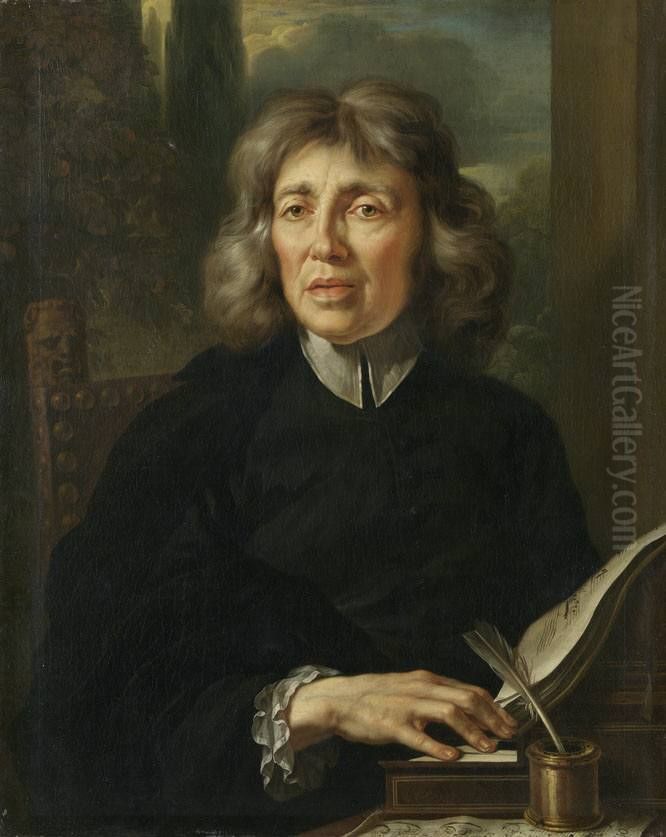 Bildnis des Komponisten Sebastiano Moratelli (1640-1706) Oil Painting by Jan Frans van Douven