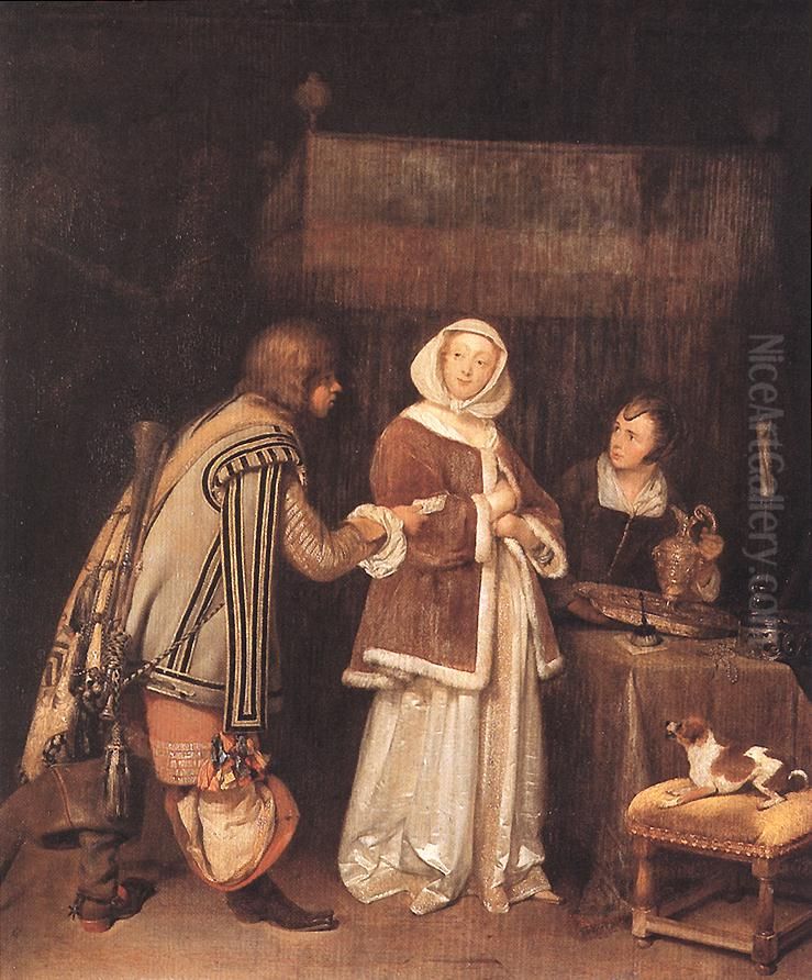 The Letter Oil Painting by Gerard Ter Borch