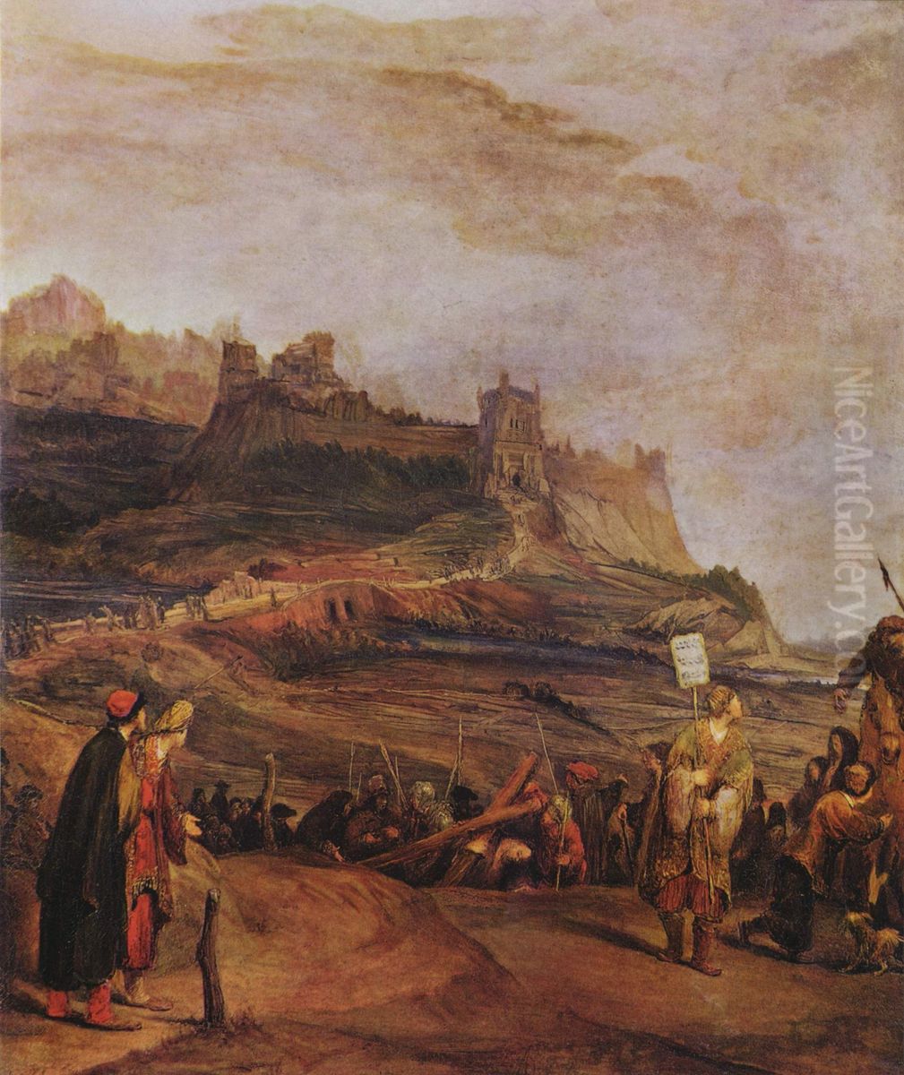 On the Way to Golgatha ? Oil Painting by Arent de Gelder