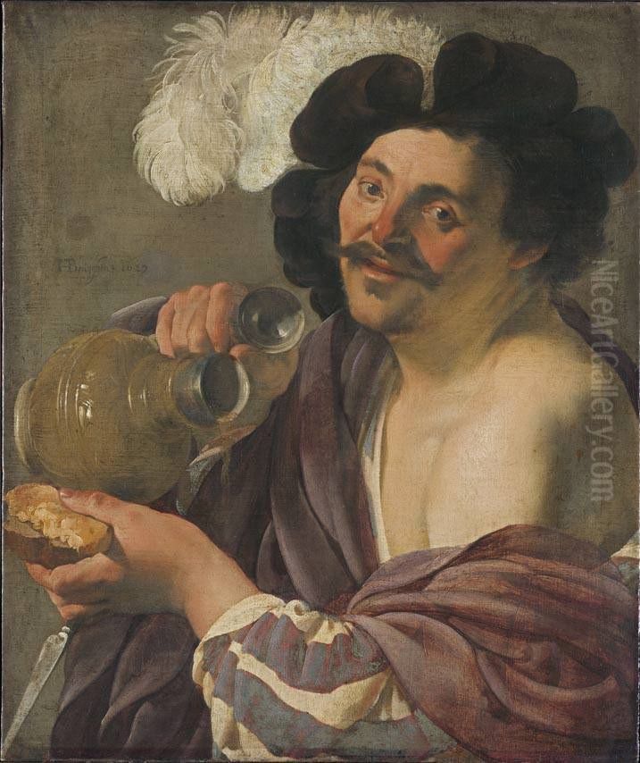Der Zecher Oil Painting by Hendrick Ter Brugghen