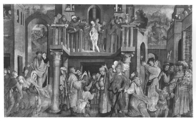 Ecce homo (Hungertuch) Oil Painting by Hans Leonhard Schaufelein