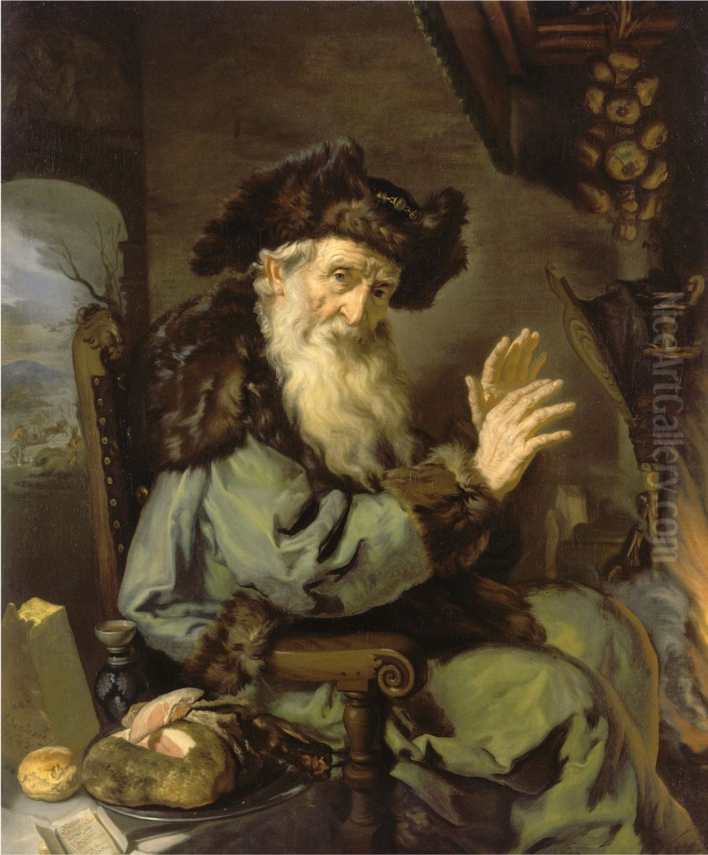 January Oil Painting by Joachim von, I Sandrart