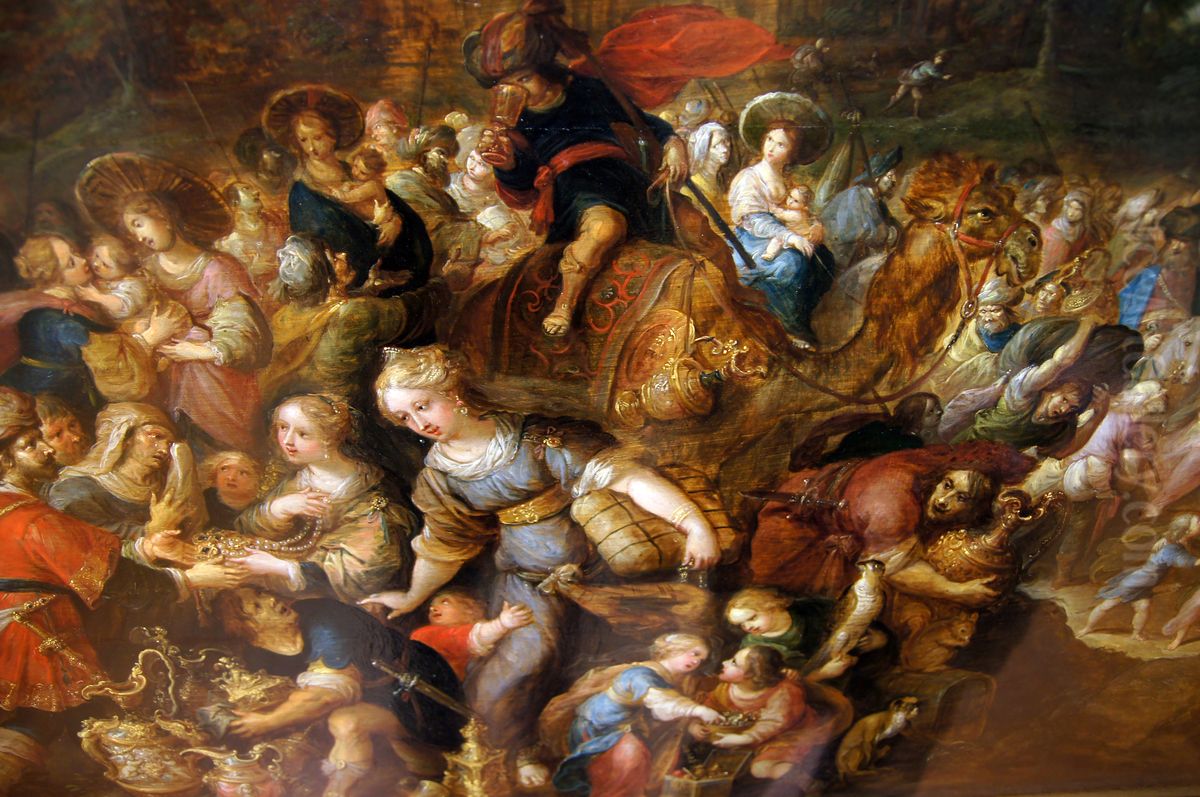 Israelites leave Egypt (Exodus) Oil Painting by Frans Francken the Younger