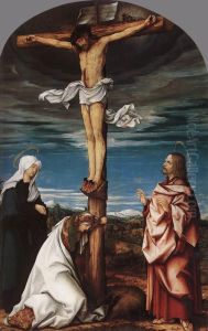 Kreuzigungsaltar, Mitteltafel: Christus am Kreuz
