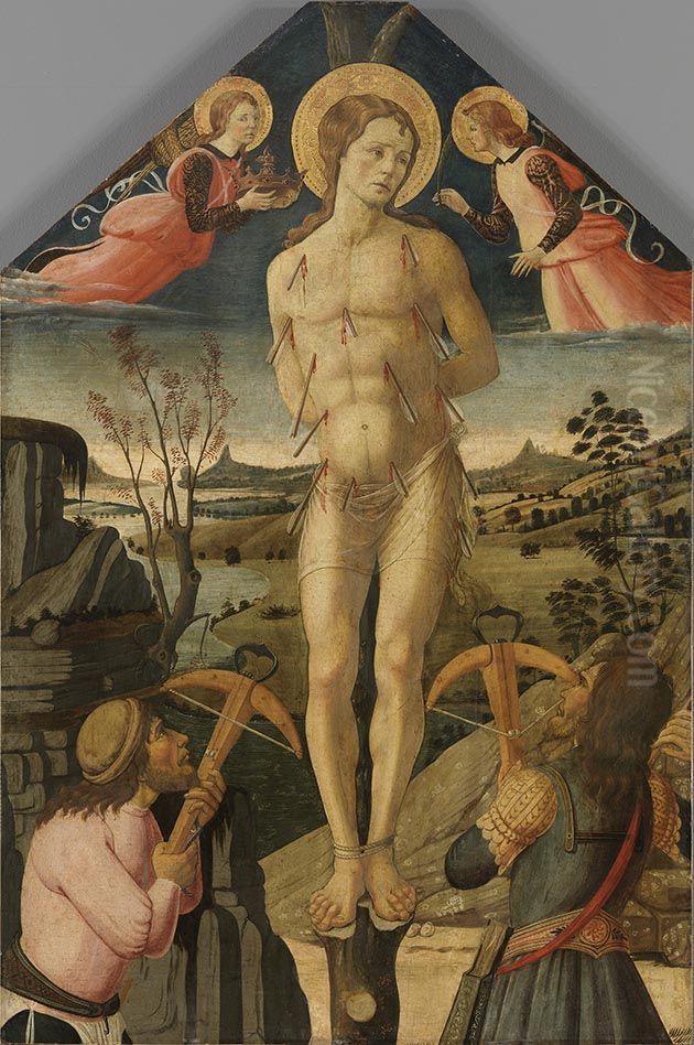 Marter des hl. Sebastian Oil Painting by Jacopo da Sellaio