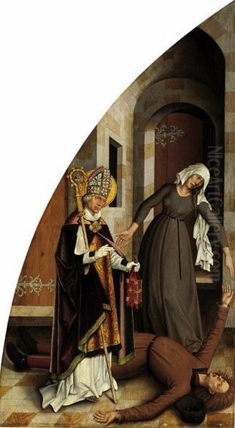 Die Heilung des Fallsuchtigen Oil Painting by Bartholomaus Zeitblom