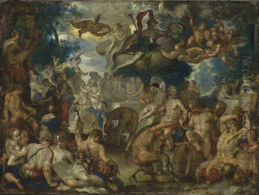 The Wedding of Peleus and Thetis Oil Painting by Joachim Wtewael (Uytewael)