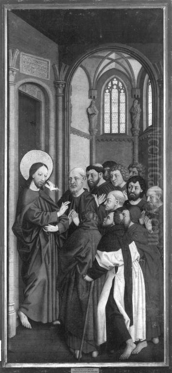 Christus erscheint den Aposteln Oil Painting by Master of the Legend of Ulrich