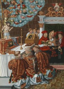 Messe des hl. Gregor mit Kardinal Albrecht von Brandenburg
