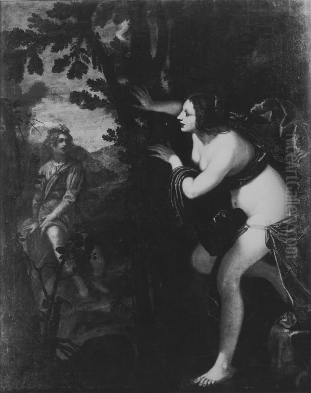 Narziss und Echo Oil Painting by Giovanni Biliverti