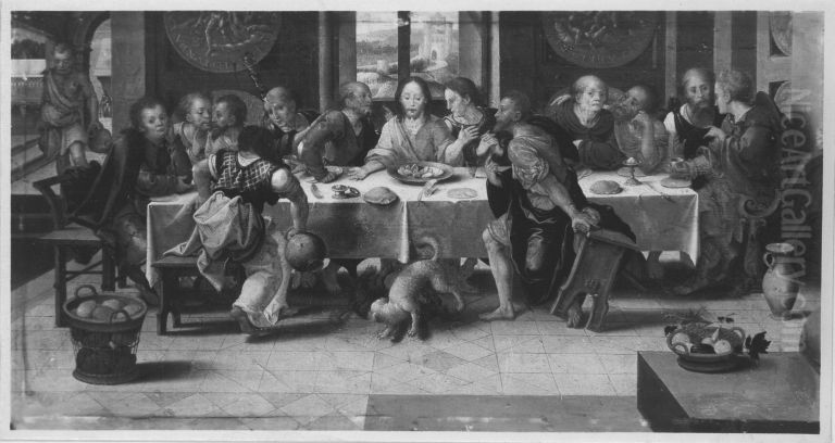 Last Supper Oil Painting by Pieter Coecke Van Aelst