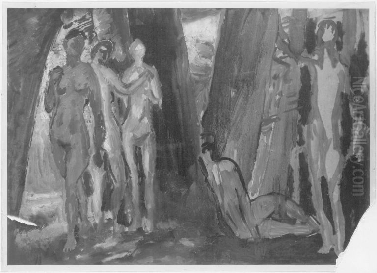 Das Urteil des Paris Oil Painting by Albert Weisgerber
