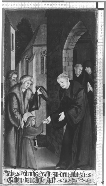 Der hl. Ulrich vor dem Abt von St. Gallen Oil Painting by Hans Leonhard Schaufelein