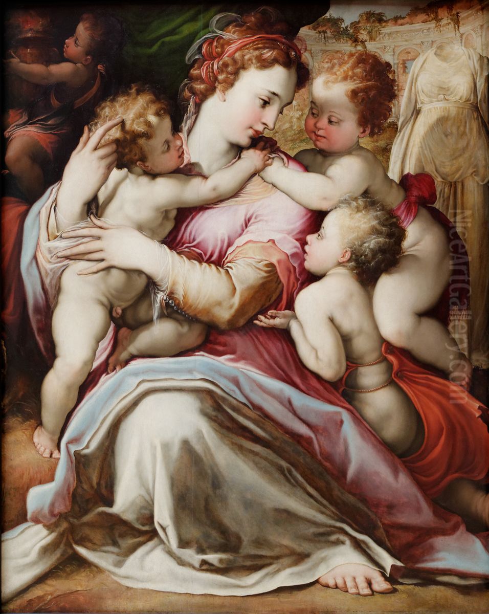 Charite Oil Painting by Francesco Salviati