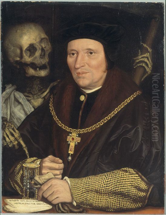 Portret van Sir Brian Tuke (?-?) Oil Painting by Hans Holbein the Younger