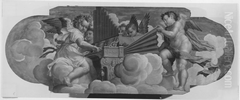 Engel mit Orgel Oil Painting by Peter Candid