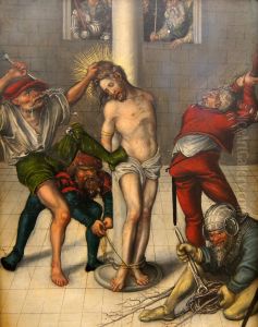 The Flagellation, Ecce Homo, The Resurrection [recto, right wing panel]