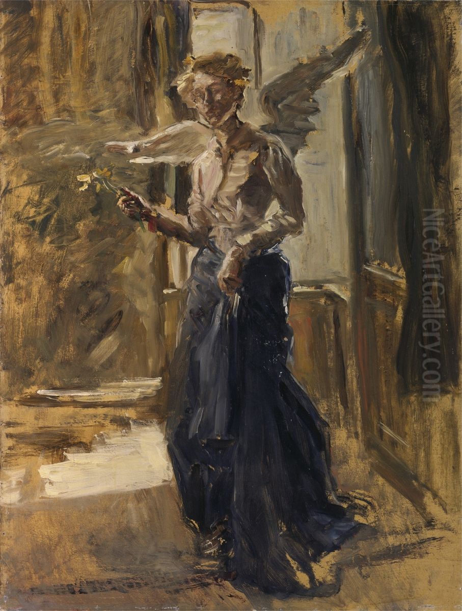 Engel Oil Painting by Fritz von Uhde