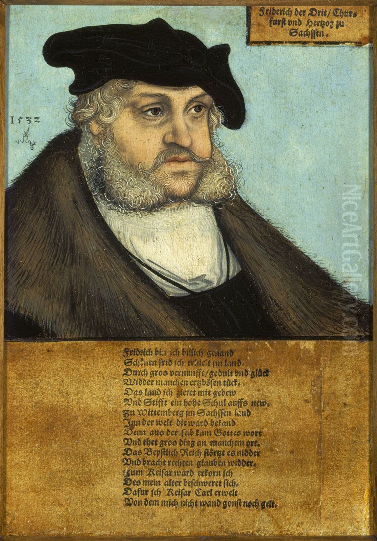 Portrait of Friedrich III. the Wise, Elector of Saxony Oil Painting by Lucas Cranach the Elder