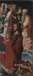 Johannes der Taufer mit sechs Aposteln