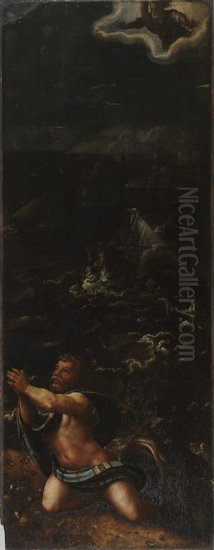 Bussende Bewohner von Ninive Oil Painting by Pieter Coecke Van Aelst