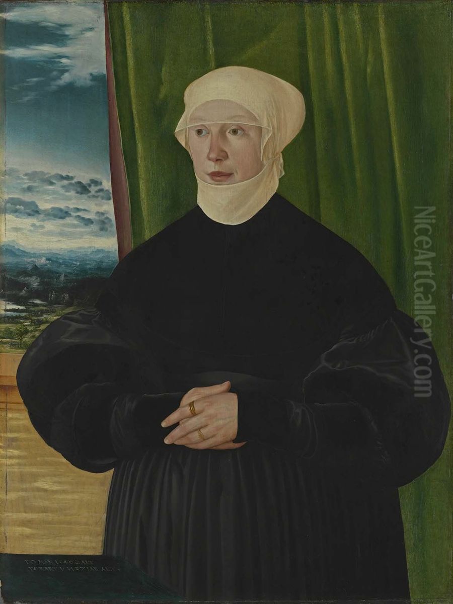 Apollonia Ligsalz, geb. Ridler Oil Painting by Hans Muelich