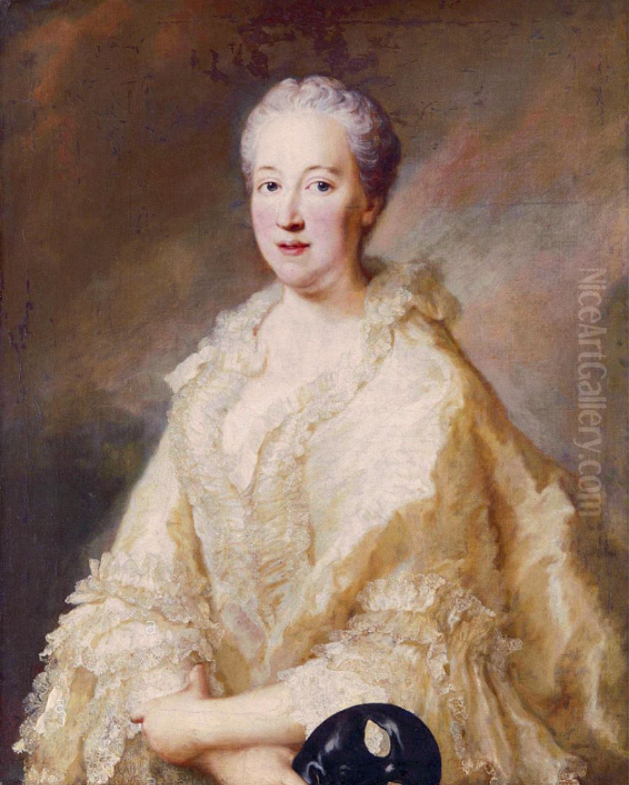 Bildnis der Herzogin Maria Anna von Bayern (1722-1790) Oil Painting by Georg Desmarees
