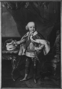 Bildnis des Pfalzgrafen Karl August von Pfalz-Birkenfeld-Zweibrucken im Alter von funf Jahren in Husarenuniform (1746-1795)