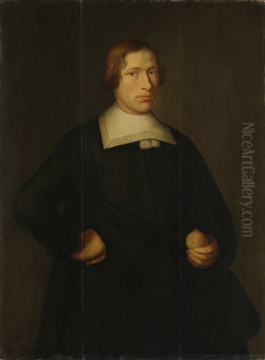 Portrait of a Young Man with a Lemon Oil Painting by Bartholomeus Van Der Helst