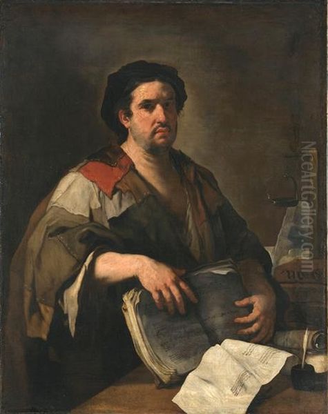 Ein kynischer Philosoph Oil Painting by Luca Giordano