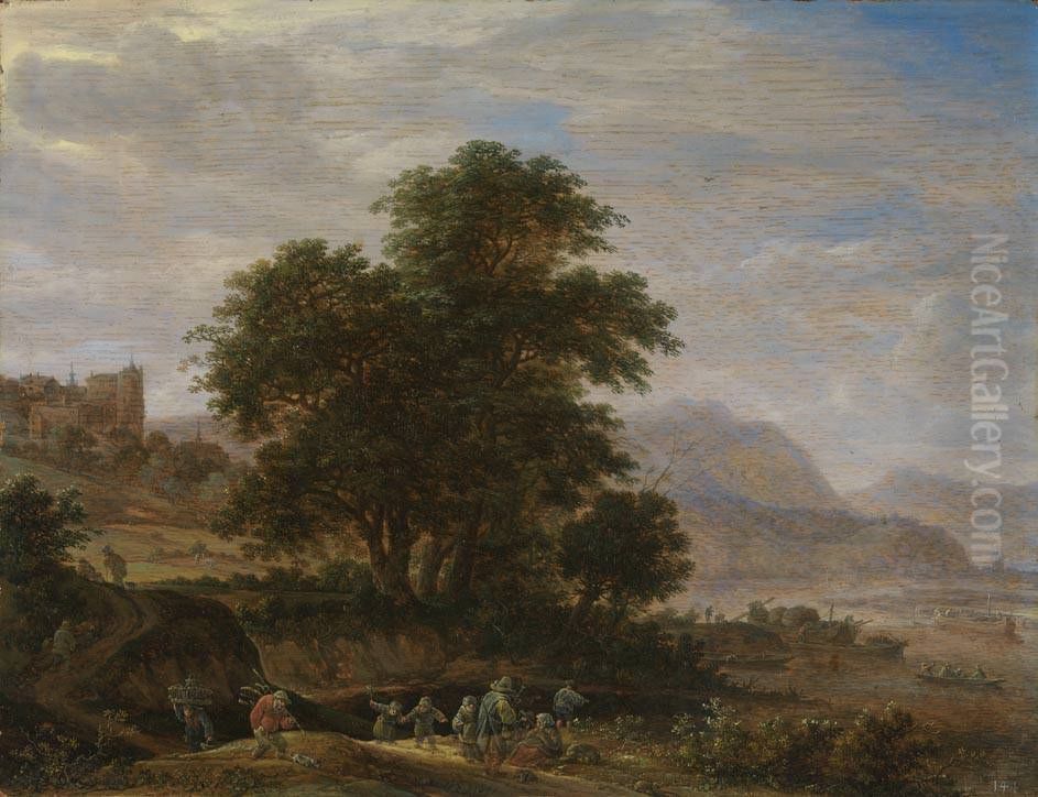 Flussgegend Oil Painting by Herman Saftleven