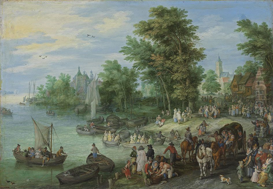 Landungsplatz Oil Painting by Jan Brughel