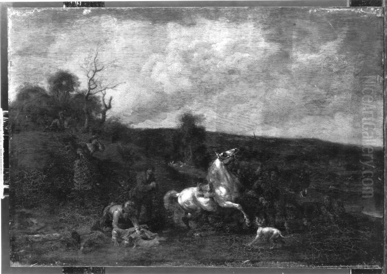 Raububerfall Oil Painting by Wilhelm von Kobell (1766-1853)