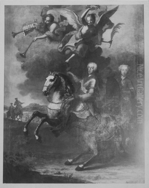 Reiterbildnis des Kurfursten Karl Albrecht von Bayern Oil Painting by Georg Desmarees