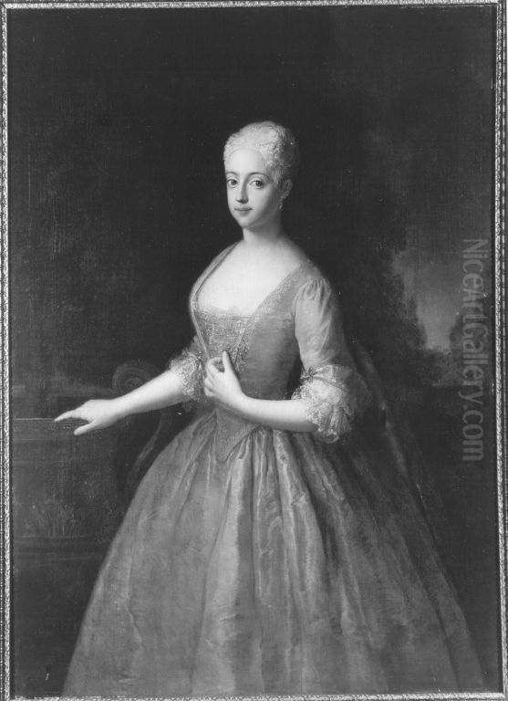 Markgrafin Friederike Louise Oil Painting by Antoine Pesne