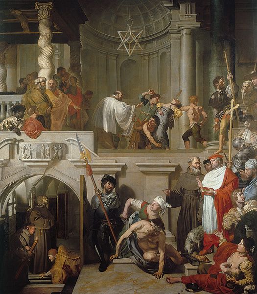 La visite du pape Nicolas V a la tombe de saint Francois d'Assise Oil Painting by Gerard Douffet
