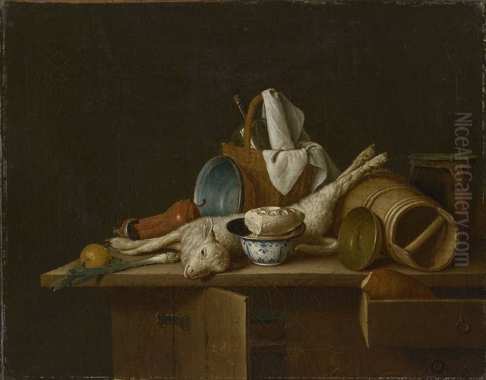 Stillleben mit totem Lamm Oil Painting by Peter Jacob Horemans