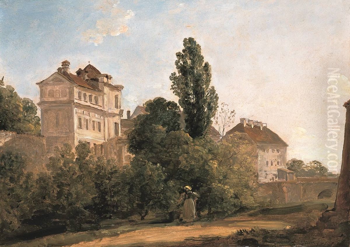 Trivaschlosschen Oil Painting by Johann Georg von Dillis