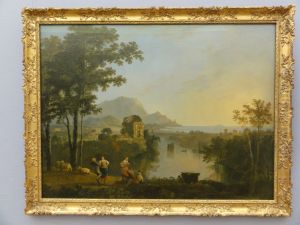 Weite sudliche Kustenlandschaft in der Abenddammerung