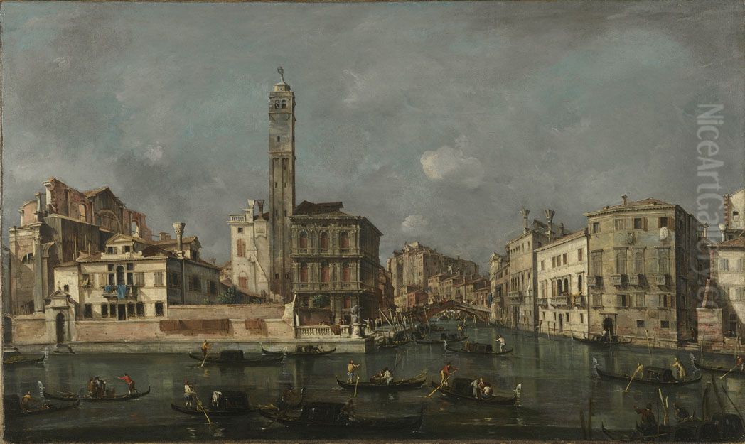 Canal Grande bei San Geremia Oil Painting by Francesco Guardi