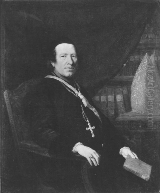 Berthold II. Wolf, Propst des Augustinerchorherrenstifts Diessen Oil Painting by Moritz Kellerhoven