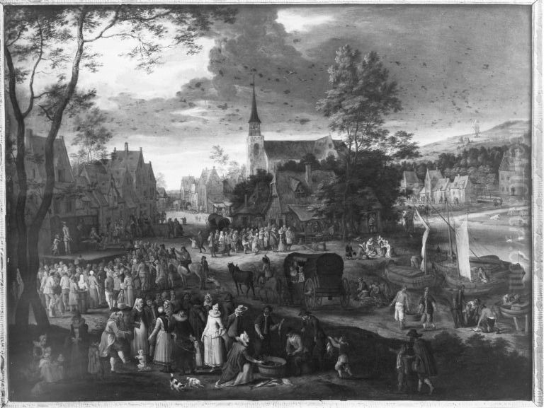 Dorfkirmes Oil Painting by Peeter Gijsels