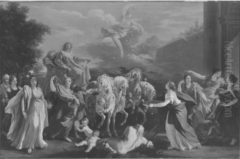 Einzug des Kurfursten Johann Wilhelm von der Pfalz Oil Painting by Giovanni Antonio Pellegrini