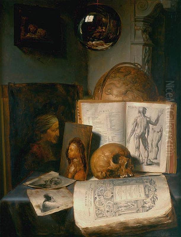Vanitas still life Oil Painting by Simon Luttichuys